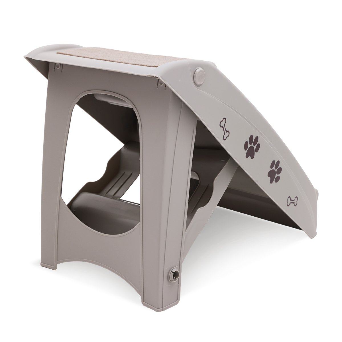 Furtastic Foldable Pet Stairs 50cm Dog Ladder Cat Ramp with Non-Slip Mat for Indoor and Outdoor