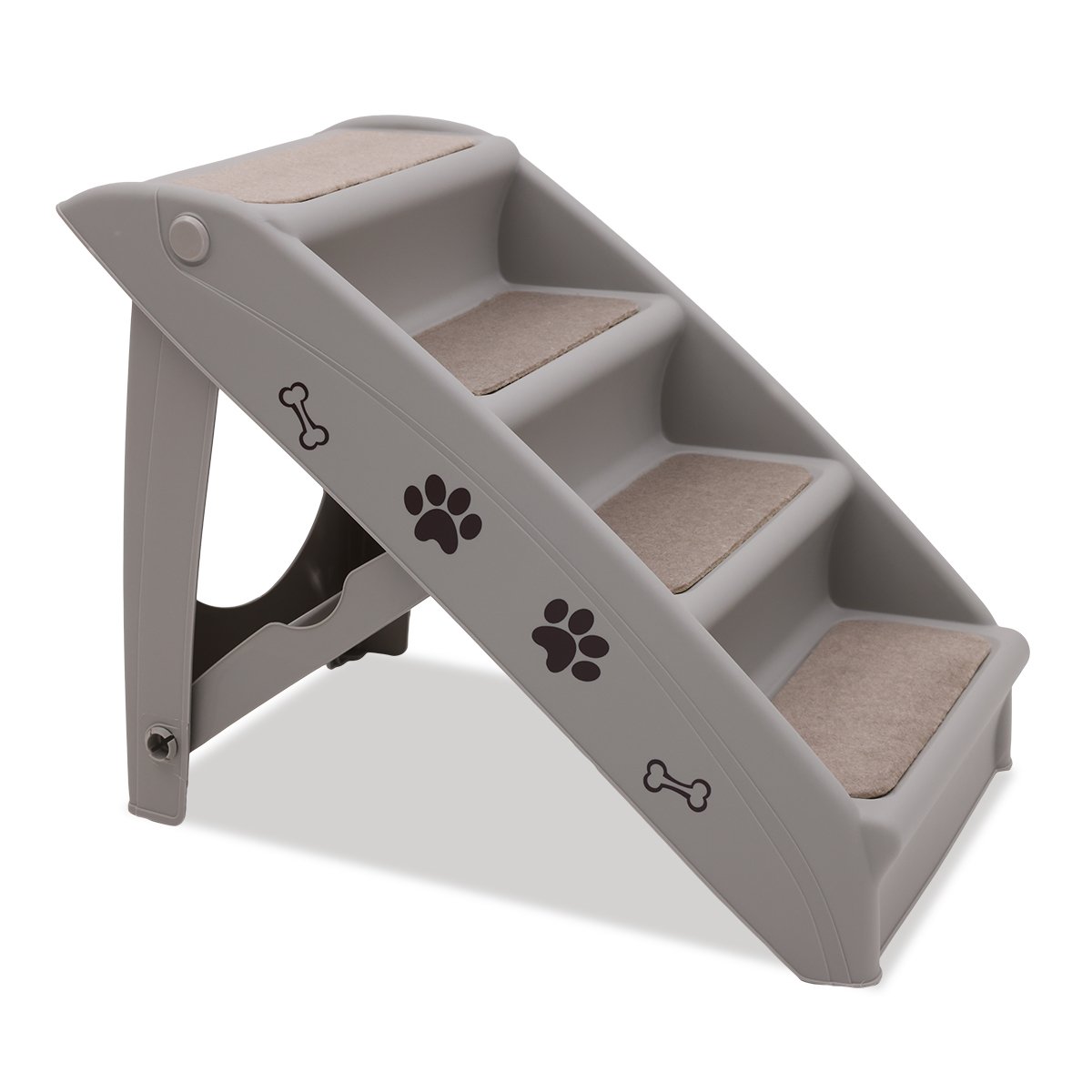 Furtastic Foldable Pet Stairs 50cm Dog Ladder Cat Ramp with Non-Slip Mat for Indoor and Outdoor