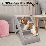 Furtastic Foldable Pet Stairs 50cm Dog Ladder Cat Ramp with Non-Slip Mat for Indoor and Outdoor - Top-Down View