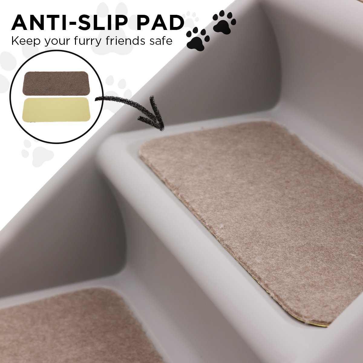 Furtastic Foldable Pet Stairs 50cm Dog Ladder Cat Ramp with Non-Slip Mat for Indoor and Outdoor