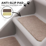 Furtastic Foldable Pet Stairs 50cm Dog Ladder Cat Ramp with Non-Slip Mat for Indoor and Outdoor