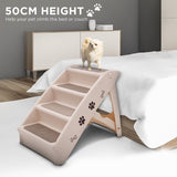 Furtastic Foldable Pet Stairs In White - 50cm Dog Ladder Cat Ramp - Extra Image