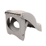 Furtastic Foldable Pet Stairs In Grey - 38cm Dog Ladder Cat Ramp - Front View