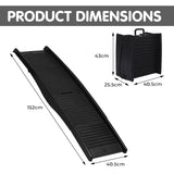 Furtastic 152cm Portable Dog Pet Ramp - Black - Extra Image