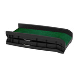 Furtastic Foldable Plastic Dog Ramp with Synthetic Grass - Side View