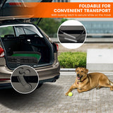 Furtastic Foldable Plastic Dog Ramp with Synthetic Grass - Rear View