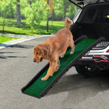 Furtastic Foldable Plastic Dog Ramp with Synthetic Grass - Low Angle