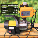 Hydro Active 800w Stainless Auto Water Pump 70B -Yellow