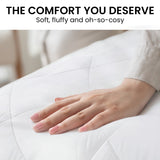 Laura Hill 400GSM Microfibre Bamboo Quilt Comforter Doona - Queen - Low Angle