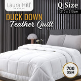 Laura Hill 700GSM Duck Down Feather Quilt Duvet Doona - Queen - Extra Image