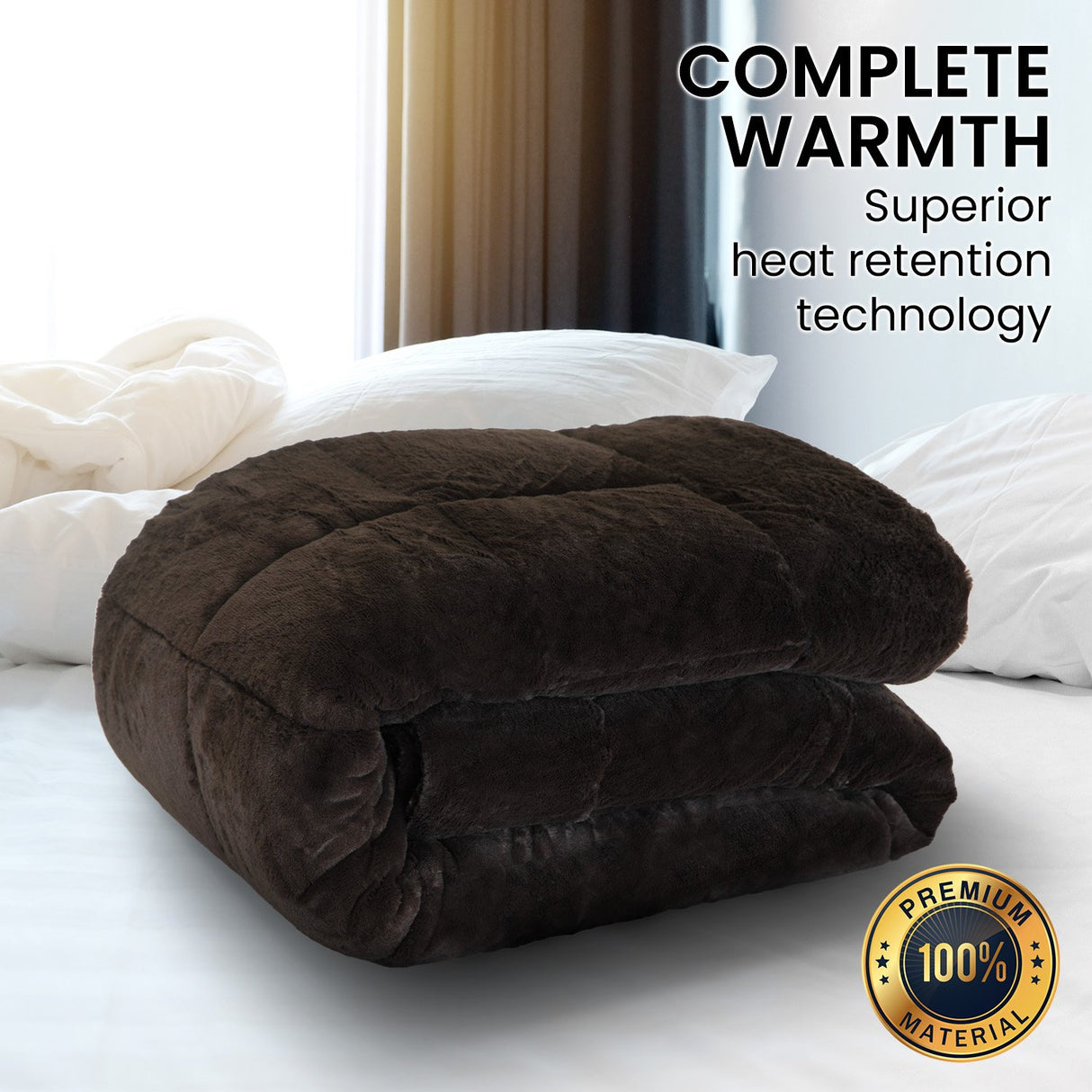 Laura Hill 500GSM Faux Mink Quilt Comforter Doona - King