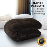 Laura Hill 500GSM Faux Mink Quilt Comforter Doona - Queen - Close-Up Angle