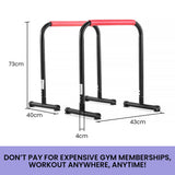 Powertrain Pair Dip Bar Parallette Stand Workout Station