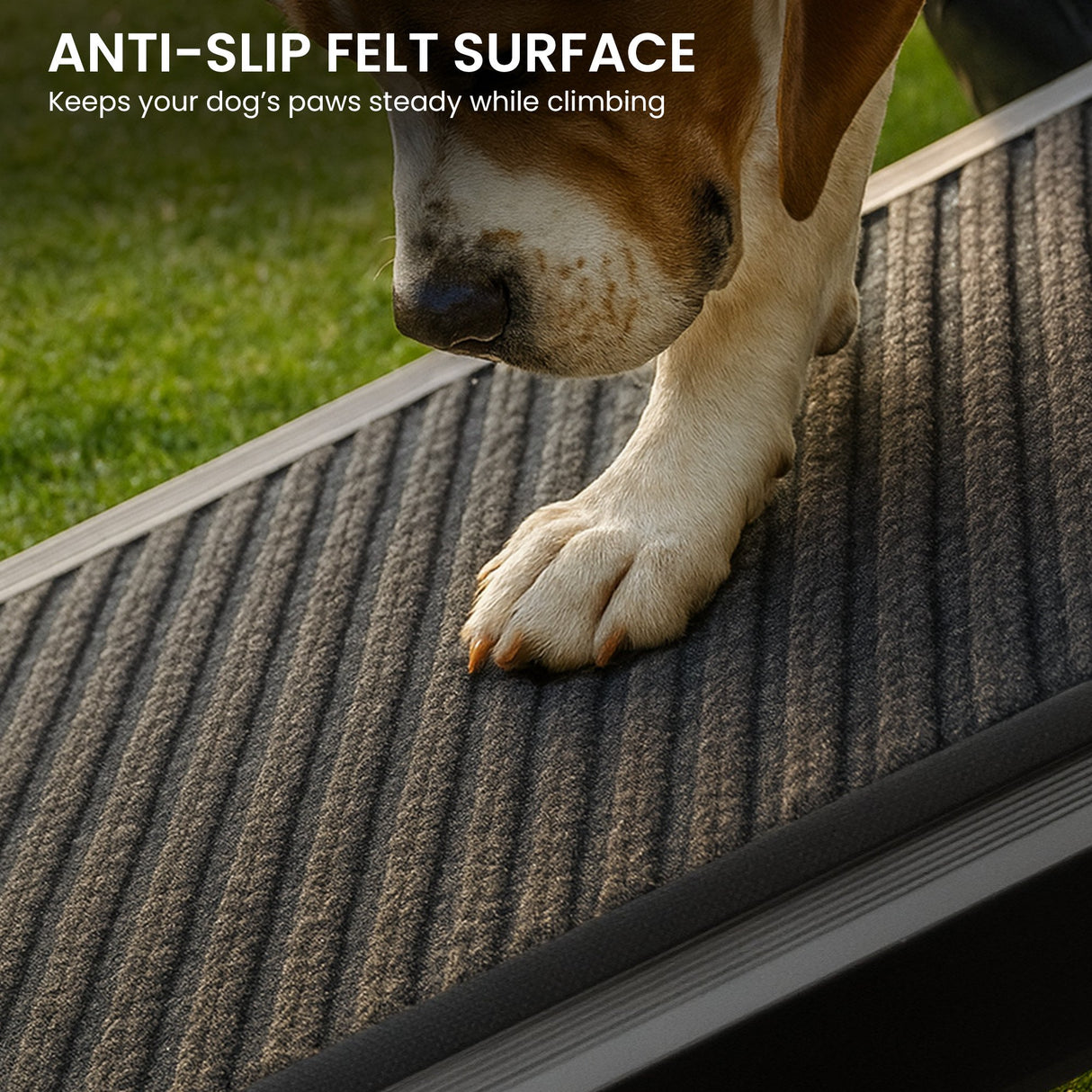 Furtastic Folding Aluminium Dog Ramp for Non-slip Cars Marine Carpet Pet Stairs