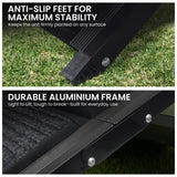 Furtastic Folding Aluminium Dog Ramp for Non-slip Cars Marine Carpet Pet Stairs - Rear View