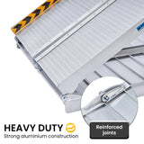 Kartrite 6ft Aluminium Foldable Wheelchair Ramp Non-Slip R02 Silver - Extra Image