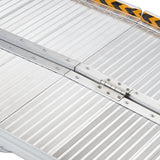 Kartrite 6ft Aluminium Foldable Wheelchair Ramp Non-Slip R02 Silver - 45-Degree Angle