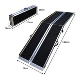 Kartrite Aluminium Wheelchair Ramp with Leg Support - 8ft - Extra Image