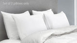 Duck Down Feather Pillow Twin Set - 1.3kg - Rear View
