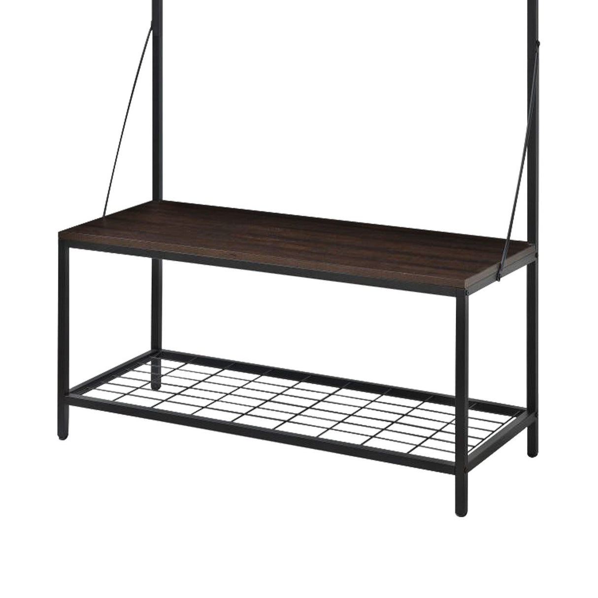 Sarantino 4-in-1 Hall Tree Entryway Coat Rack Hall Stand