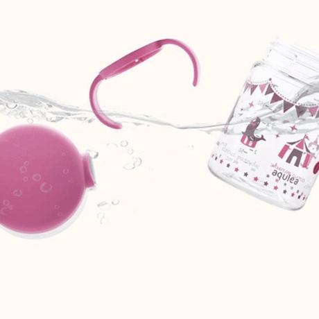 Richell - Aqulea Clear Straw Bottle Mug 200ml Pink Circus-1954803040729042945