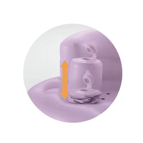Richell Inflatable Soft Baby Chair Purple Grey-2006733473125109763