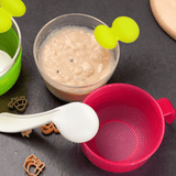 Richell Porridge Maker E, For Use with Rice Cookers Pink - Rear View