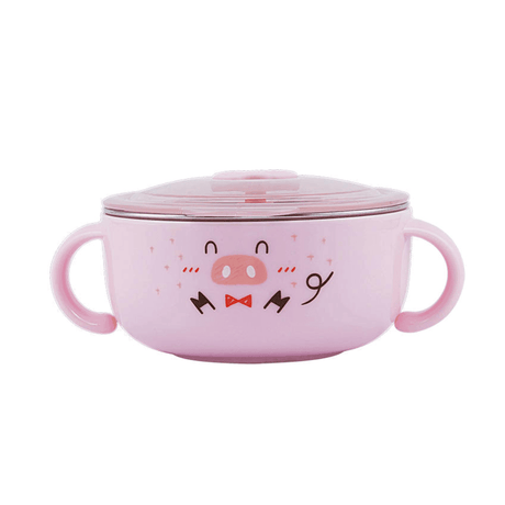 Richell Stainless Steel Bowl 370ml Pink-1954803041383354368