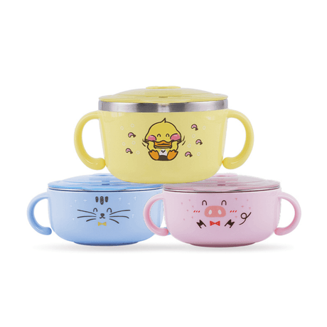 Richell Stainless Steel Bowl 480ml Yellow-1954803041723092996