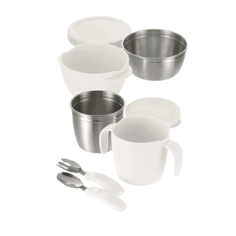 RICHELL TLI Stainless steel Feeding Set White-2006733337187717123