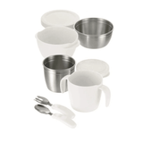 RICHELL TLI Stainless steel Feeding Set Blue-2006733337355489283