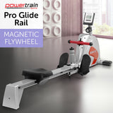 Powertrain Magnetic Flywheel Rowing Machine - Silver - Front View