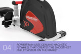 Powertrain Magnetic Flywheel Rowing Machine - Black - 45-Degree Angle