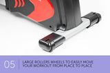 Powertrain Magnetic Flywheel Rowing Machine - Black - Rear View