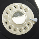 GPO 746 ROTARY TELEPHONE - BLACK - Front View