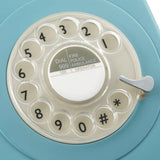 GPO 746 ROTARY TELEPHONE - BLUE - Side View