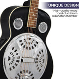 Karrera 40in Resonator Guitar - Black - Extra Image