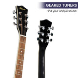 Karrera 40in Resonator Guitar - Black - Extra Image