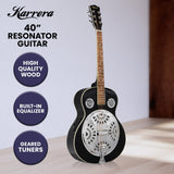 Karrera 40in Resonator Guitar - Black - Extra Image