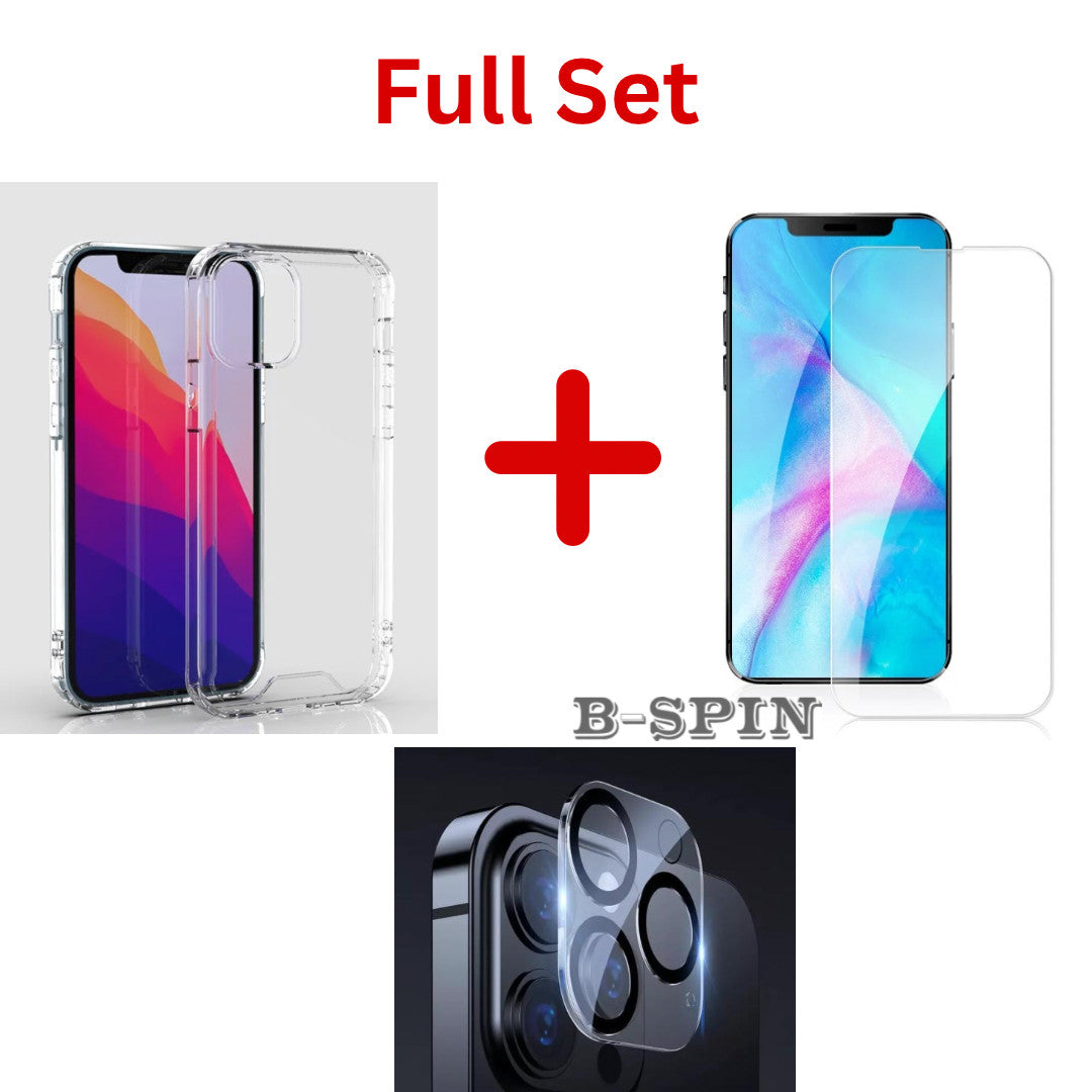 For iPhone 17 16 15 14 13 12 Pro Max XR Clear Full Shockproof mobile Case Cover