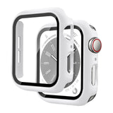 For Apple Watch Series 11 10 9 8 7 SE Case Full Glass Cover 41 42 45 40 44 49mm - Top-Down View