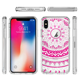New iPhone X Xs Max XR 8 7 6 6s Plus Mandala Pattern Clear Print Cover Case