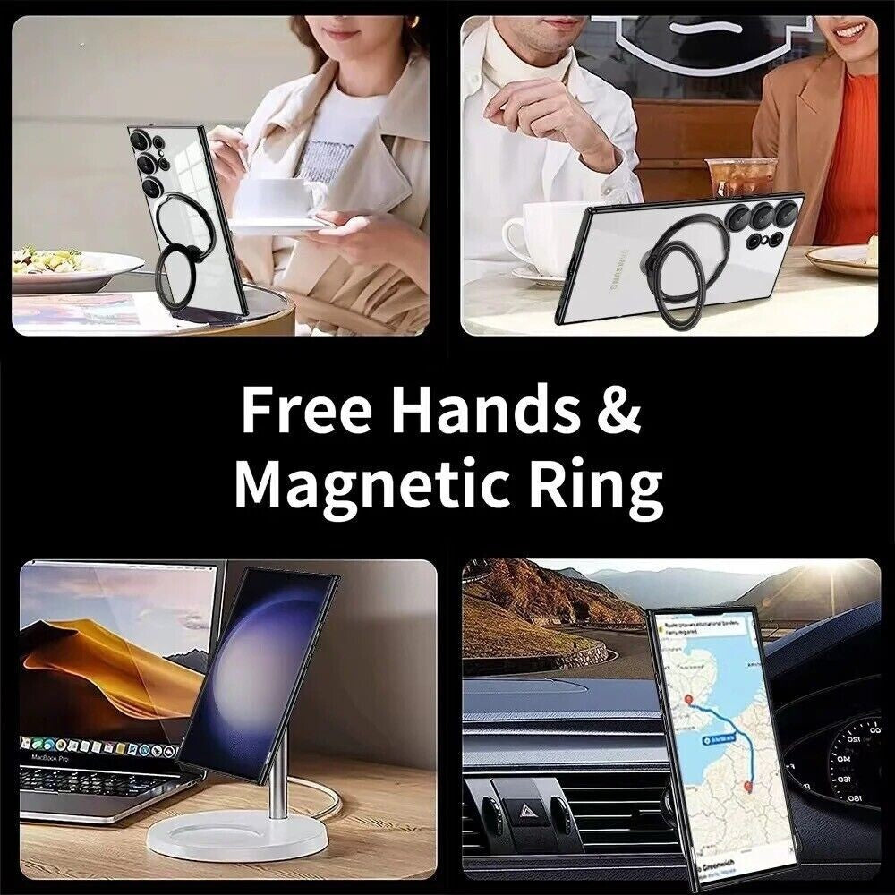 Fr MagSafe Samsung Galaxy S25 S24 S23 S22 Plus Ultra 5G Mobile Stand Ring Cover