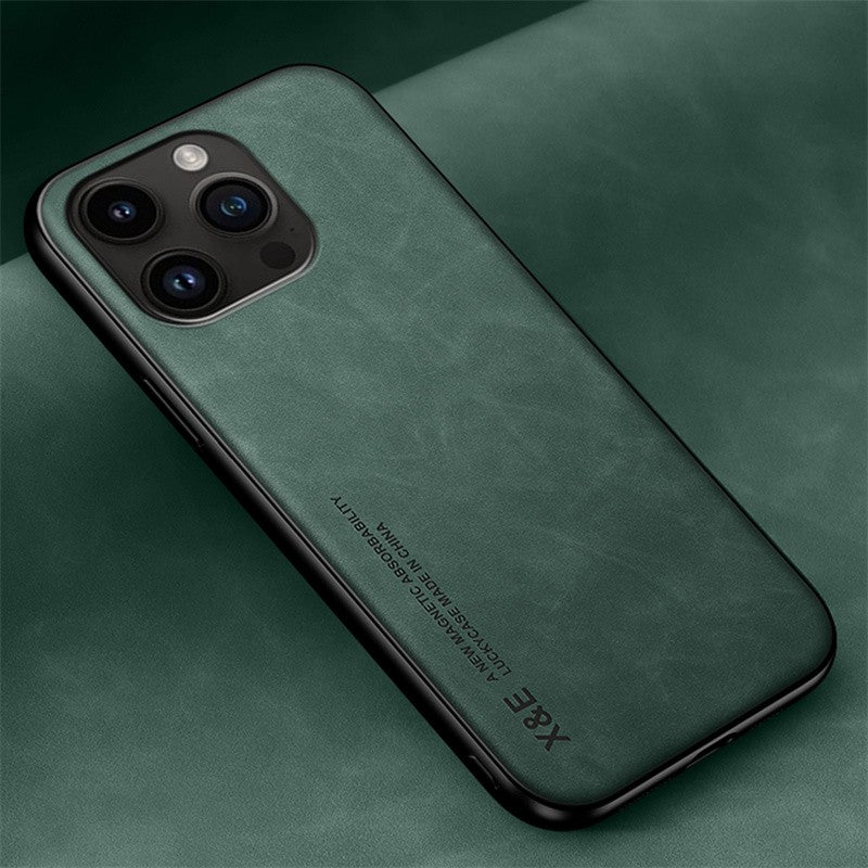 Leather Case For iPhone 17 Air 16 16e 15 14 13 12 Mini 11 Pro Max X SE 8 7 Cover