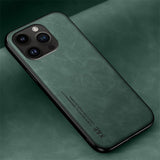 Leather Case For iPhone 17 Air 16 16e 15 14 13 12 Mini 11 Pro Max X SE 8 7 Cover - Side View