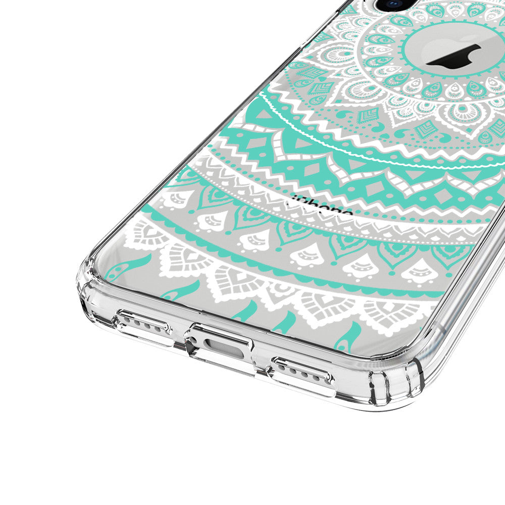 New iPhone X Xs Max XR 8 7 6 6s Plus Mandala Pattern Clear Print Cover Case