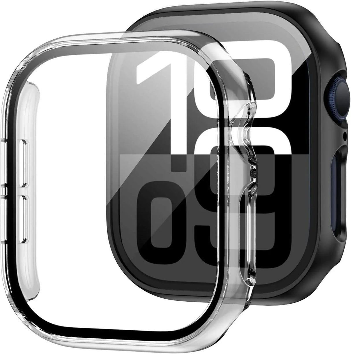 For Apple Watch Series 11 10 9 8 7 SE Case Full Glass Cover 41 42 45 40 44 49mm