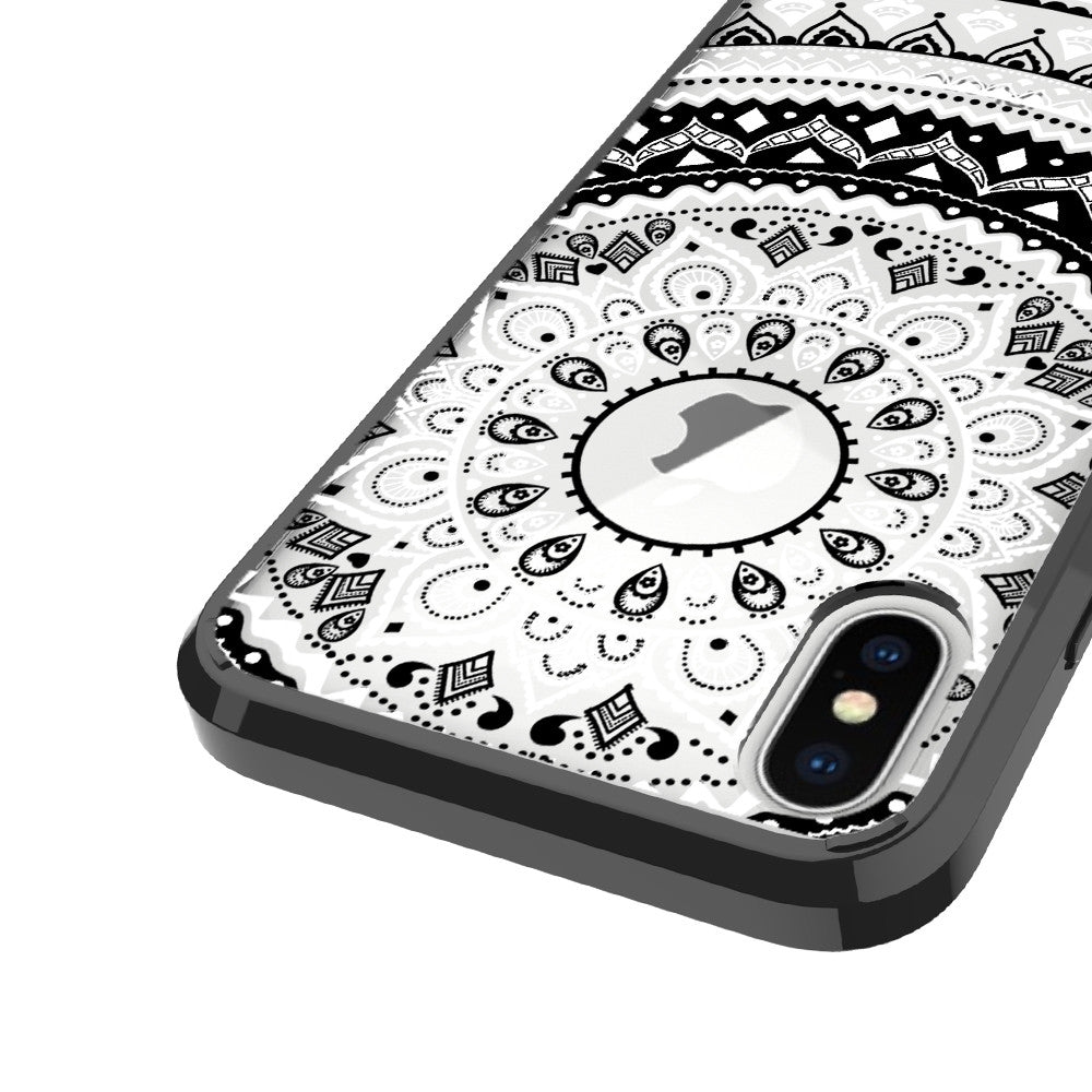 New iPhone X Xs Max XR 8 7 6 6s Plus Mandala Pattern Clear Print Cover Case