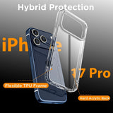 For iPhone 17 16 15 14 13 12 Pro Max XR Clear Full Shockproof mobile Case Cover - Rear View