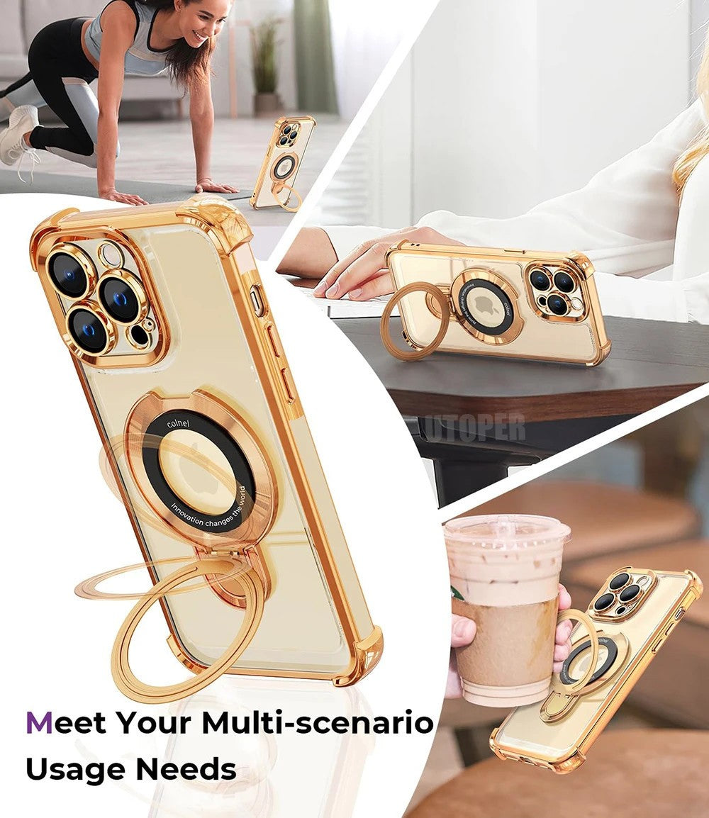 For iPhone 17 16 15 Pro Max 14 13 12 Case Heavy Duty Shockproof Stand Cover